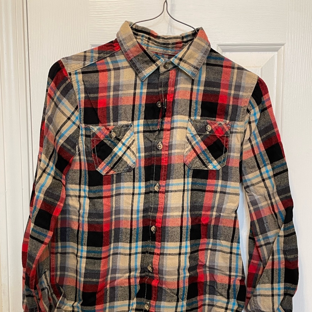 Boys plaid flannel shirt xlarge